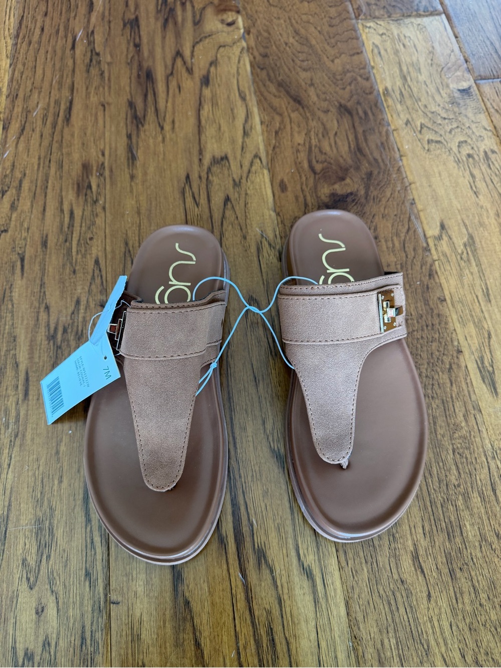 Kids Brown Slide Sandals